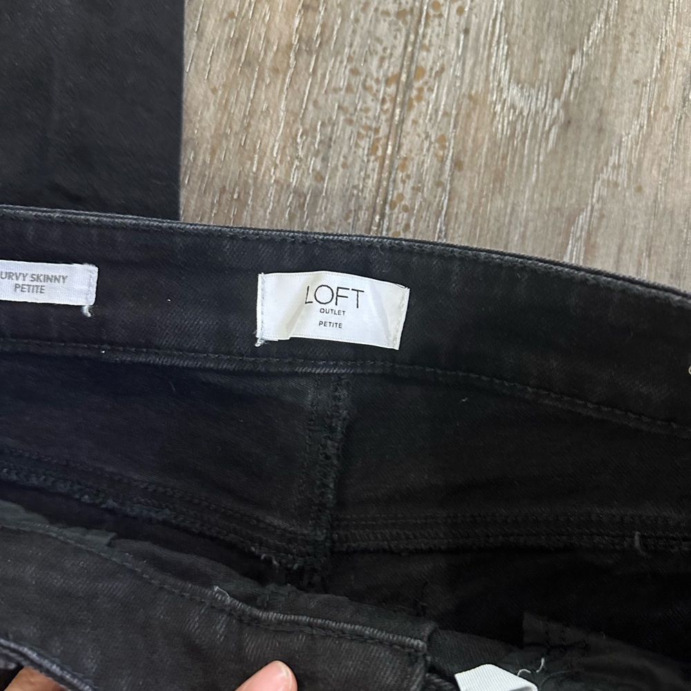 LOFT Women's High Rise Black Jeans - Picture 4 of 10